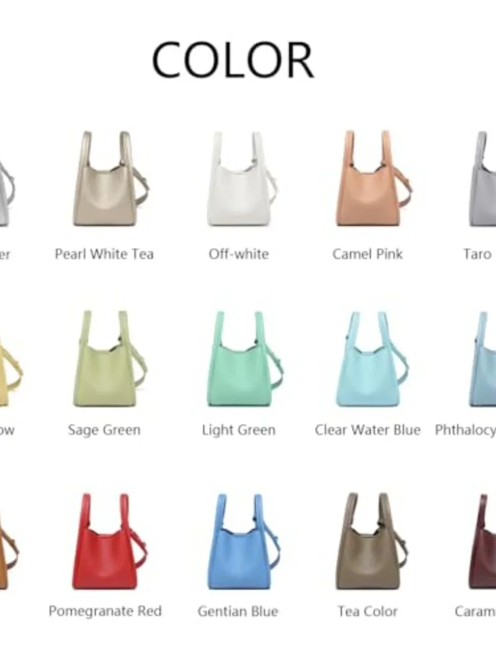 Mini Faux Leather Bucket Bag Crossbody Purse with Zipper Top Handle Adjustable